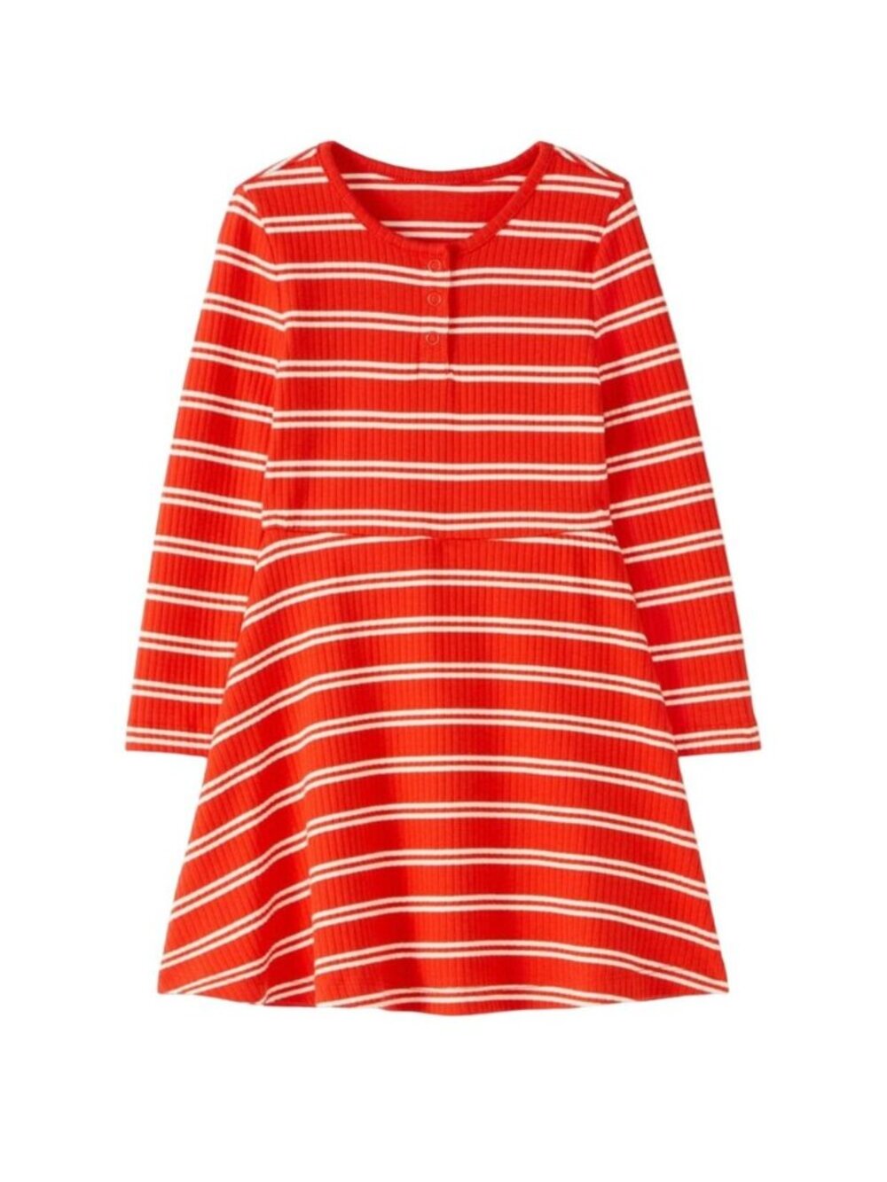 Hanna Andersson NWT Red / White Stripes Long Sleeve Fit and Flare Dress.